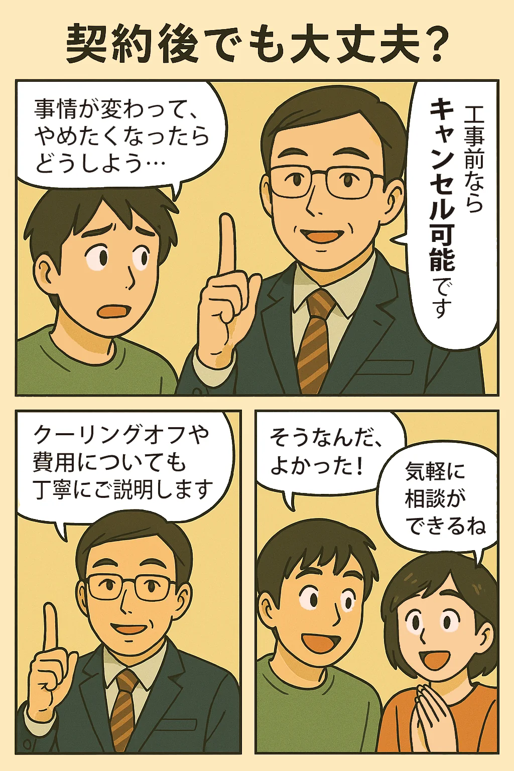 Q4.契約後でも大丈夫？