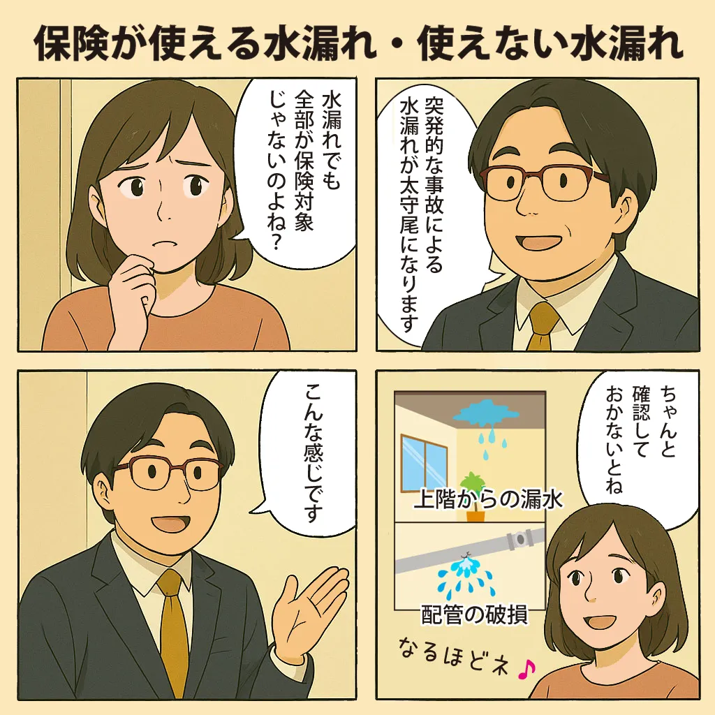 Q23.保険が使える水漏れ・使えない水漏れ