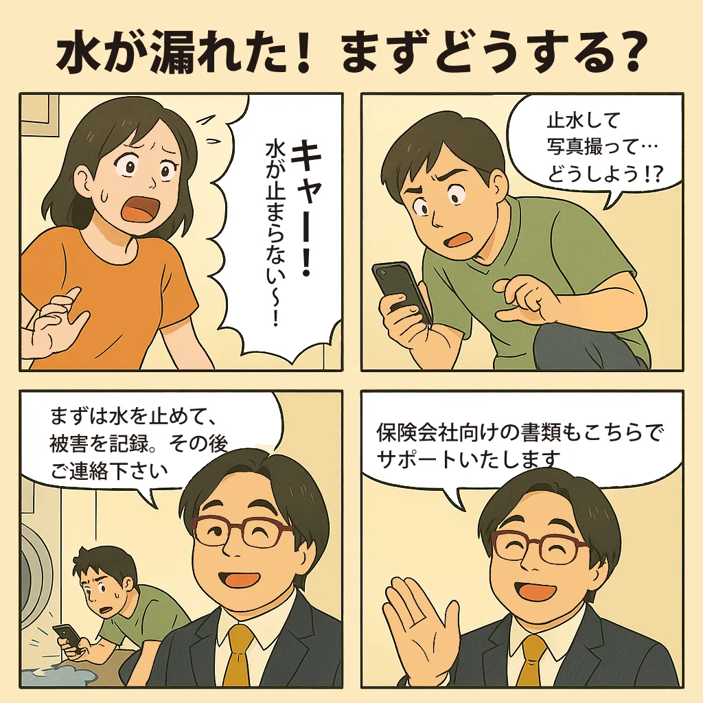 Q24.水が漏れた！まずどうする？